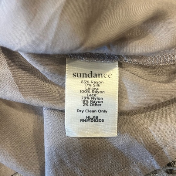 SUNDANCE Gray Velvet/Lace Blouse - Picture 5 of 6